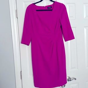 Tahari 3/4 sleeve zipper dress Purple/pink